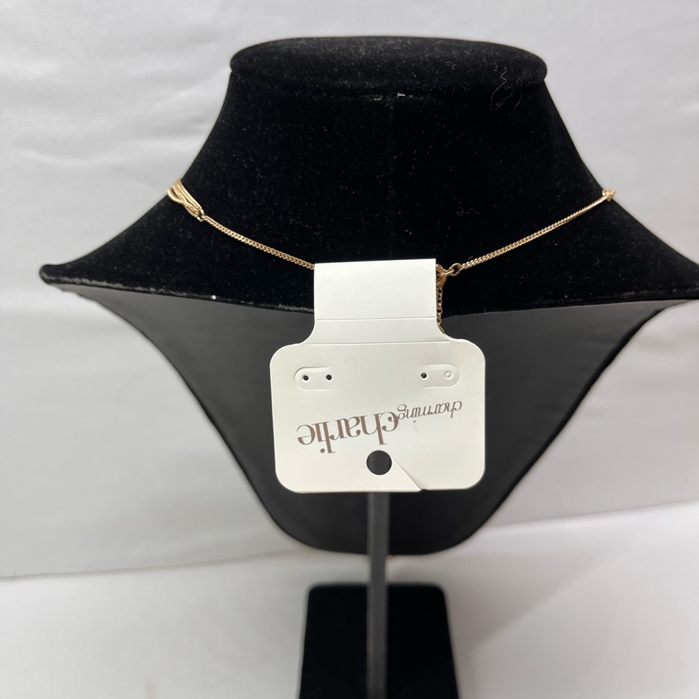 Charming Charlie Gold and Silver Beaded Necklace - Picture 3 of 6